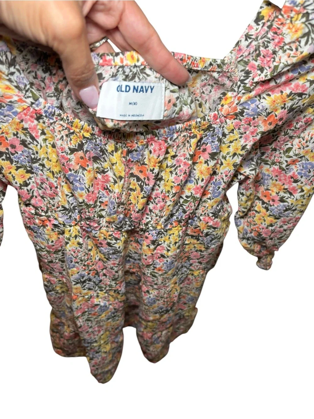 Old Navy Floral Smocked Dress Size 8